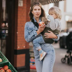 Wildride Porte bébé enfant en velours côtelé Olive Rib