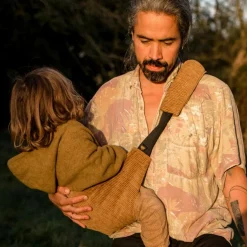 Wildride Porte bébé enfant en velours côtelé Gold Rib