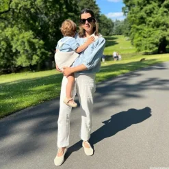 Wildride Porte bébé enfant en velours côtelé Cream Rib