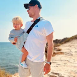 Wildride Porte bébé enfant Light Denim Stripe