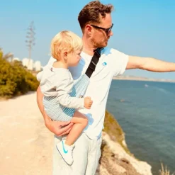 Wildride Porte bébé enfant Light Denim Stripe