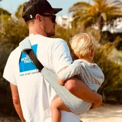 Wildride Porte bébé enfant Light Denim Stripe