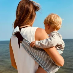 Wildride Porte bébé enfant Light Denim Stripe