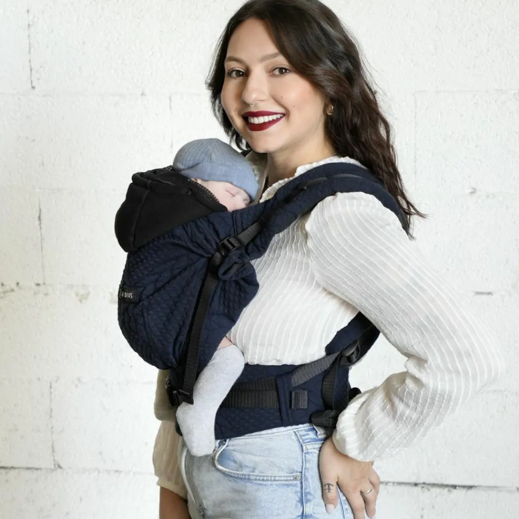 Love Radius Porte bébé HoodieCarrier 2 Bleu Moelleux