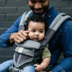 New Porte bébé Omni 360 Cool Air Mesh gris chiné Porte Bébé