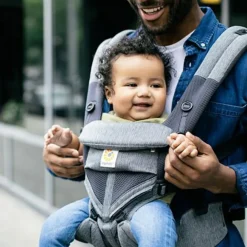 New Porte bébé Omni 360 Cool Air Mesh gris chiné Porte Bébé