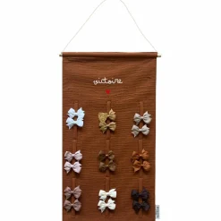 Atelier Wagram Porte-barrettes Gaze Caramel (personnalisable)