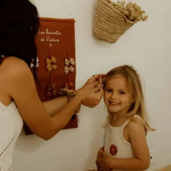 Atelier Wagram Porte-barrettes Gaze Caramel (personnalisable)