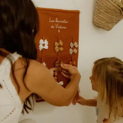 Atelier Wagram Porte-barrettes Gaze Caramel (personnalisable)