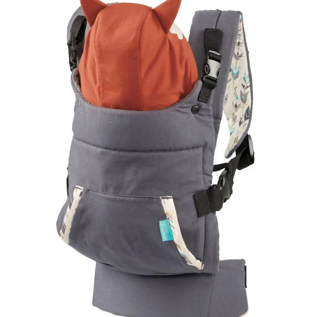 Infantino Porte-bébé Cuddle Up Fox avec capuche
