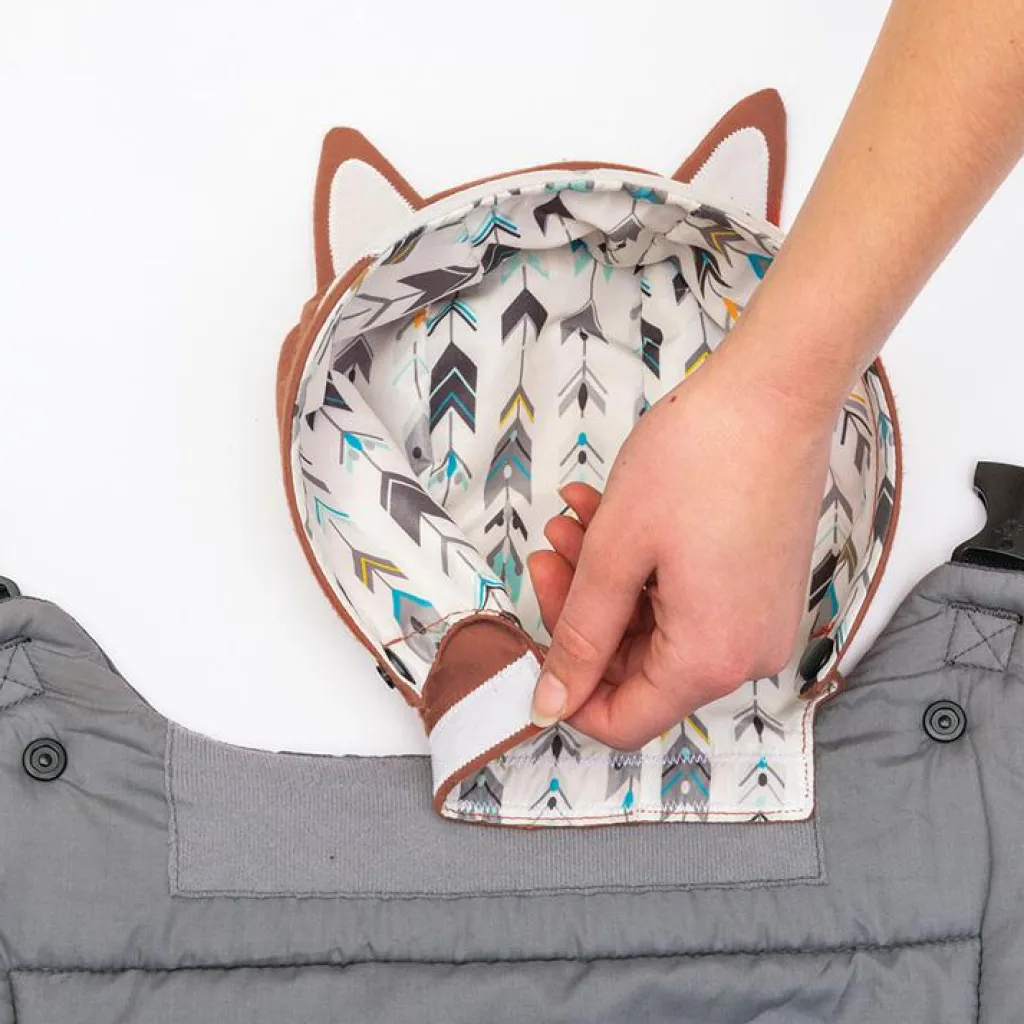 Infantino Porte-bébé Cuddle Up Fox avec capuche