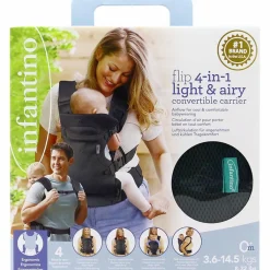Infantino Porte-Bébé Flip Ergo 4 en 1 - Light & Airy foncé