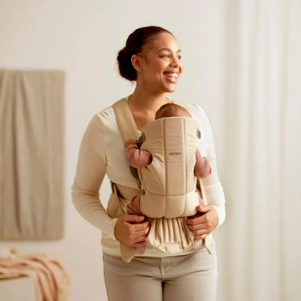 BabyBjörn Porte-bébé Mini Tissé beige