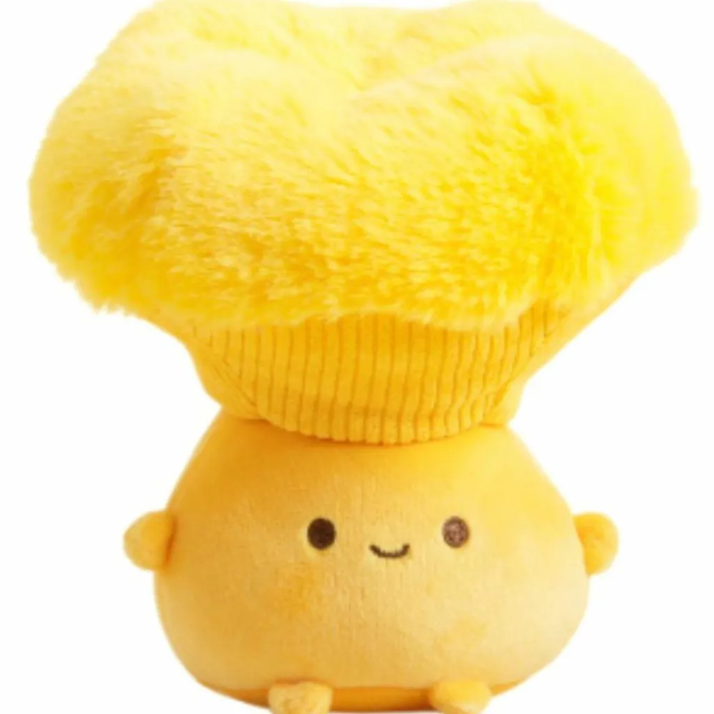 Bazuuyu Porte-clé peluche Champignon Chanterelle (15 cm)