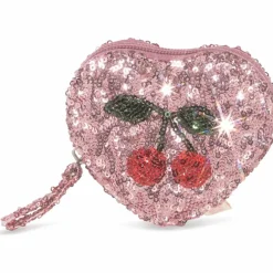 Konges Slojd Porte-monnaie à paillettes Mellow rose