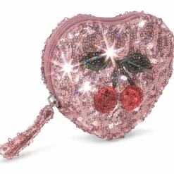 Konges Slojd Porte-monnaie à paillettes Mellow rose