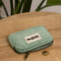 Hindbag Porte-monnaie Lili Velours Vert d'eau