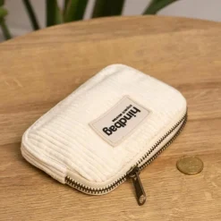 Discount Porte-monnaie Lili Velours Crème Porte-Monnaie