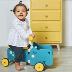 New Porteur en bois Hippopotame Porteur