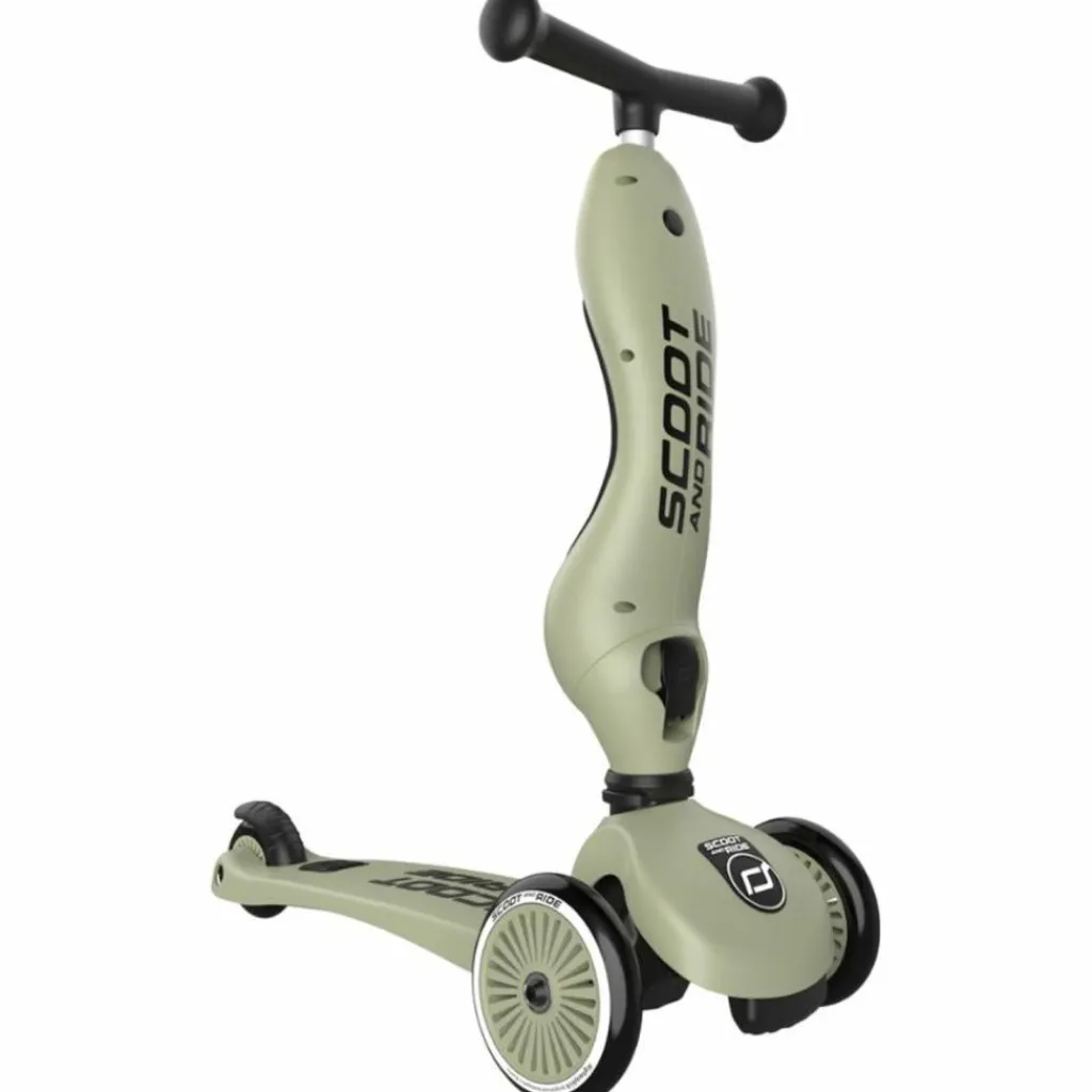 Hot Porteur évolutif en trottinette Highwaykick 1 Olive Porteur Évolutif En Trottinette