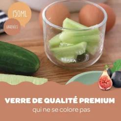 Online Portion en verre Sage green (150 ml) Pots De Conservation