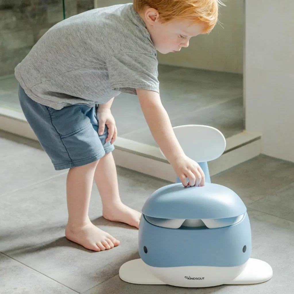 Kindsgut Pot pour bébé Baleine Bleu pigeon