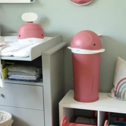 Best Poubelle à couches Baleine Rose foncé Poubelle À Couches / Recharges