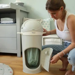 Kindsgut Poubelle à couches Baleine Gris clair