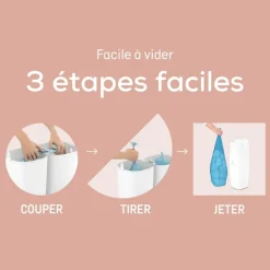 Angelcare Poubelle à couches Classic XL avec 1 recharge