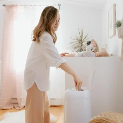 Angelcare Poubelle à couches Dress up blanc laqué