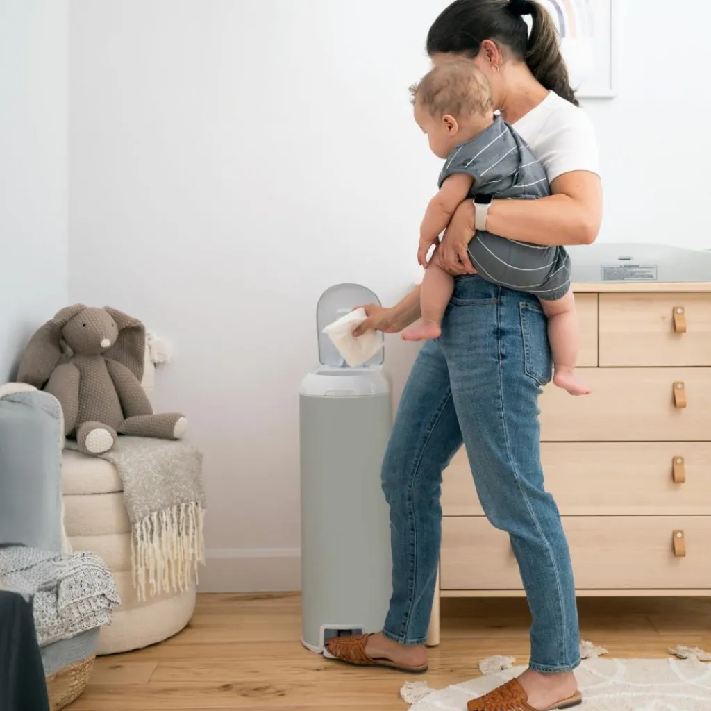 Diaper Genie Poubelle à couches Platinium Sauge