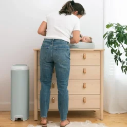 Diaper Genie Poubelle à couches Platinium Sauge