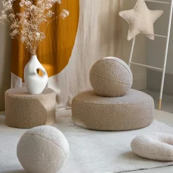 Wigiwama Pouf Biscuit molletonné