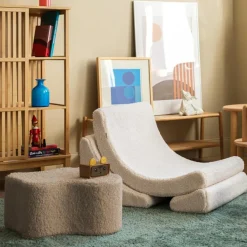 Wigiwama Pouf Cloud Biscuit molletonné