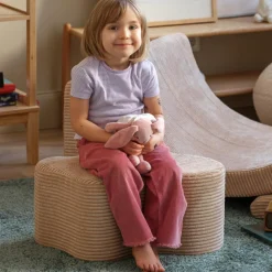 Wigiwama Pouf Cloud Brown Sugar velours côtelé