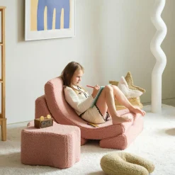 Discount Pouf Cloud Guava Pink molletonné Fauteuil / Pouf