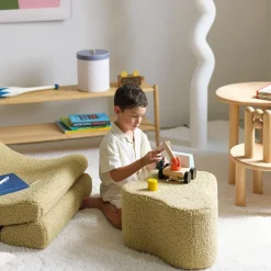 Wigiwama Pouf Cloud Matcha molletonné