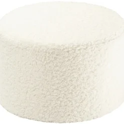 Pouf Cream White molletonné Fauteuil / Pouf
