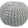 Nattiot Pouf enfant tricoté Lili gris (30 x 20 cm)