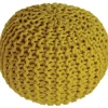 Nattiot Pouf enfant tricoté Lili jaune oeuf (30 x 20 cm)