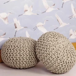 Hot Pouf enfant tricoté Lili lin (30 x 20 cm) Fauteuil / Pouf