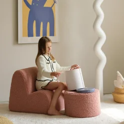 Discount Pouf Guava Pink molletonné Fauteuil / Pouf