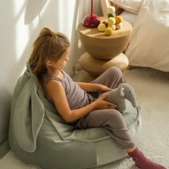 Wigiwama Pouf lapin Misty Green