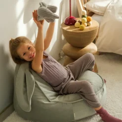 Wigiwama Pouf lapin Misty Green