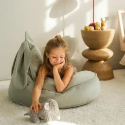 Wigiwama Pouf lapin Misty Green