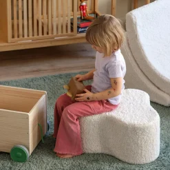 Outlet Pouf Nuage Cloud Cream White molletonné Fauteuil / Pouf