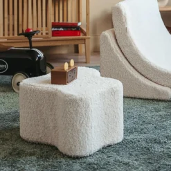 Outlet Pouf Nuage Cloud Cream White molletonné Fauteuil / Pouf