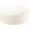 Wigiwama Pouf Ottoman Cream White molletonné