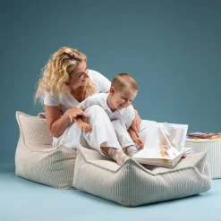 Online Pouf Ottoman Square Marshmallow velours côtelé Fauteuil / Pouf