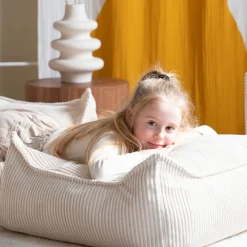 Online Pouf Ottoman Square Marshmallow velours côtelé Fauteuil / Pouf